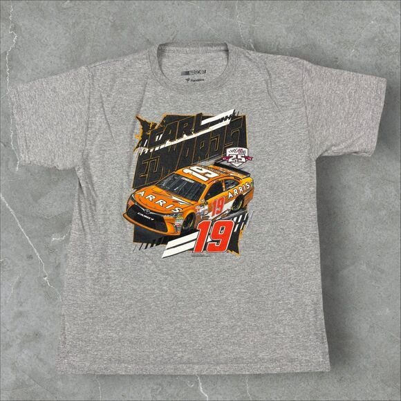 Nascar Fanatics Racing Carl Edwards 19 Double Sided Racecar Graphic T Shirt - YL - Picture 1 of 6